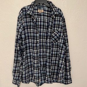 Boston traders XL plaid blue shirt
